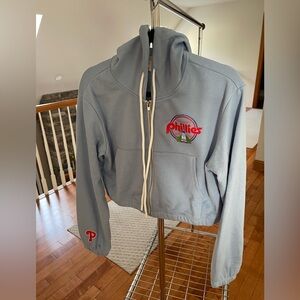 Phillies Crop Hoodie Size Large